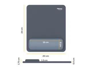 Muismat met polssteun Fellowes Breyta blauw 20x24cm - 9