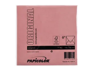 Envelop Papicolor 140x140mm rood pak à 6 stuks - 3