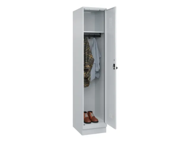 locker,HxBxD 1950x400x500mm,1vak,vak B 400mm,draaigrendel,sokkel