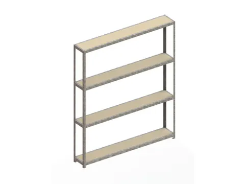 Breedvakstelling HxLxD 2970x2504x400mm vakl. 400kg 4 houten legborden