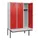 locker met bank,HxBxD 1950x1200x815mm,3vak,vak B 400mm,draaigrendel
