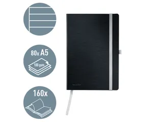Notitieboek Leitz Style A5 lijn 160pag zwart - 7