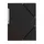 Elastomap A4 Met 3 Kleppen Karton Zwart Voor 200 Vel Pak 10 Stuks