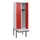 locker met bank,HxBxD 1950x600x815mm,2vak,vak B 300mm,draaigrendel