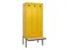 locker met bank,voor scheiding van kleding,HxBxD 2120x900x815mm,3vak