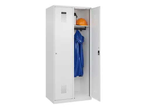locker,HxBxD 1850x800x500mm,2vak,vak B 400mm,cil.-slot,staand op vloer