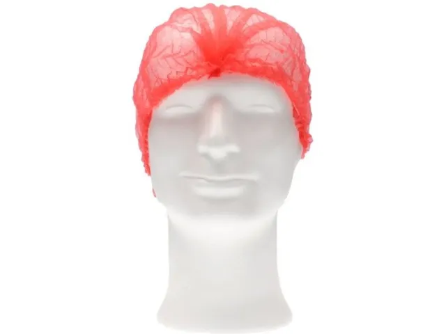 Haarnet CMT clip non-woven M 49cm PP rood 100 stuks