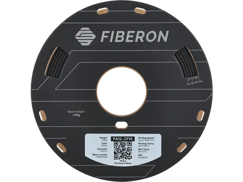 PA12-CF10 1,75mm zwart 0,5kg Fiberon 3D Filament
