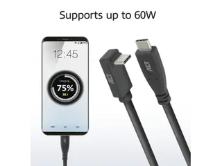 Kabel ACT USB-C standaard naar USB-C hoek boven/beneden 10Gbps 1m - 4