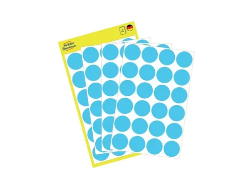 Etiket Avery Zweckform 3005 Rond Ø18mm Blauw 96 Stuks