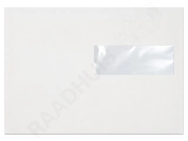 Dienstenvelop Venster Rechts Raadhuis 156x220mm Ea 5 Wit Gegomd