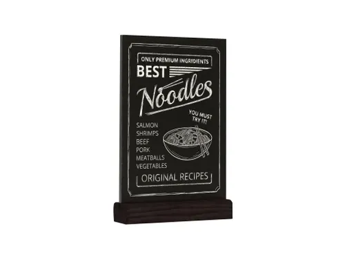 Europel Krijtbord Tafelmodel A5 Staand Zwart