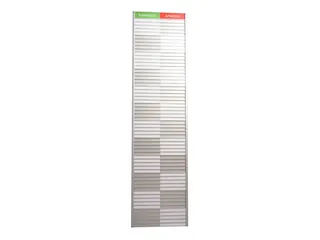 Menoor In-Uit bord 60 namen Aluminium Aanwezig/Afwezig Groen/rood - 1
