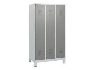 schoollocker,HxBxD 1630x900x500mm,3vak,vak B 300mm,cil.-slot,voeten - 2