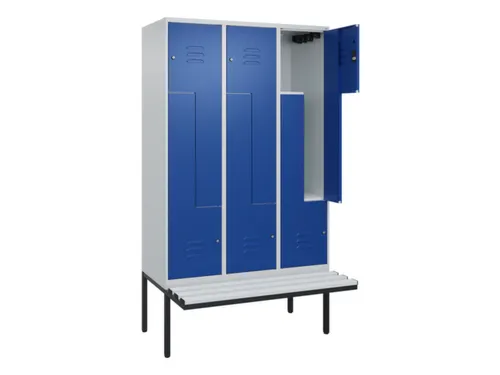 Z-garderobekast,HxBxD 2120x1200x815mm,6vak,vak B 400mm,cil.-slot