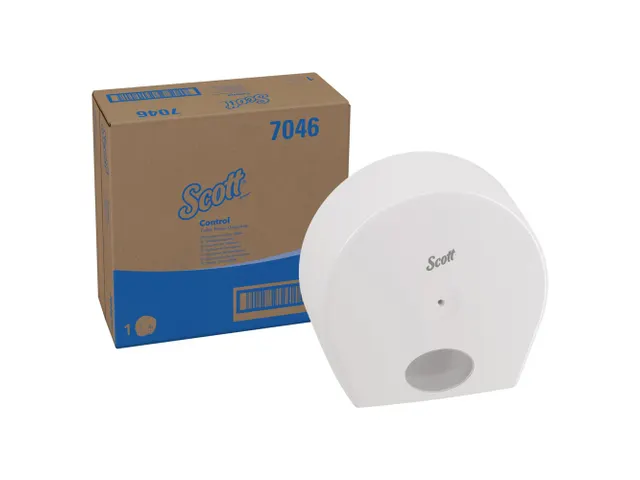 Scott 7046 CONTROL toilettissue dispenser centrefeed Jumbo Wit