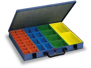 Assortimentskoffer Plaatstaal Polystyrol 50x3x472x340mm Ral 5007 - 1