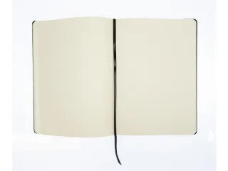 Schetsboek Kangaro A4 zwart PU HC 80 blad 140gr roomwit met elastiek e - 4
