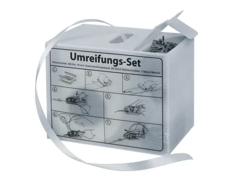 omsnoeringsset,PE-band,klemmen,cutter,band LxB 200mx16mm