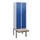 locker met bank,HxBxD 1950x600x815mm,2vak,vak B 300mm,draaigrendel