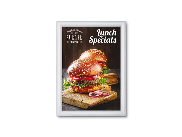 Kliklijst A4 Rechte Hoeken 20mm Zilver