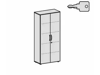 kantoorkast,HxBxD 1810x800x420mm,4xhouten vloer,5ordnerhoogte,romp wit - 3