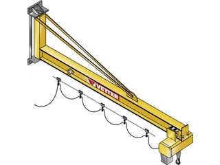 Wandzwenkkraan,draagverm. 250kg,uitlading 6000mm,staal,RAL1007 - 5