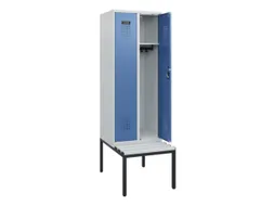 locker met bank,HxBxD 1950x600x815mm,2vak,vak B 300mm,cilinderslot