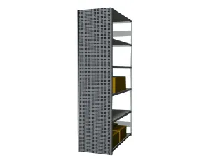 zijwand,v. inhaakstelling,HxD 2500x800mm,verzinkt,perforatieplaat - 2
