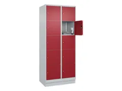 lockerkast,HxBxD 1950x800x500mm,2x5vakken,vak B 400mm,cil.-slot,sokkel