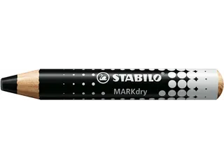Whiteboardpotlood STABILO MARKdry incl 2 slijpers zwart classpack 30st - 8