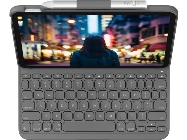 Clavier/housse Logitech Slim Folio pour iPad 10e gen QWERTZ allemand
