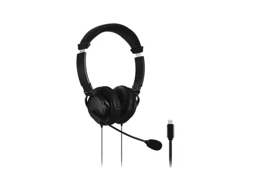 Hoofdtelefoon Kensington USB-C Hi-Fi met microfoon zwart