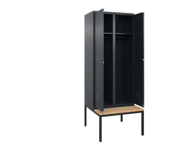locker voor scheiding van kleding,HxBxD 2120x800x815mm,2vak