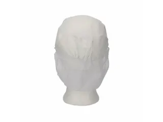 Pet met klep en haaropvang maat L Polyester Kroon Wit 100 Stuks - 4