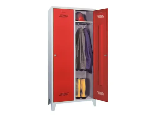 locker,HxBxD 1850x800x500mm,2vak,vak B 400mm,RAL7035,front RAL3000
