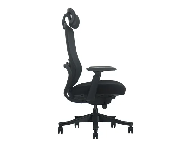 Bureaustoel NEN 1335 Ferrara Zwart Met Hoofdsteun