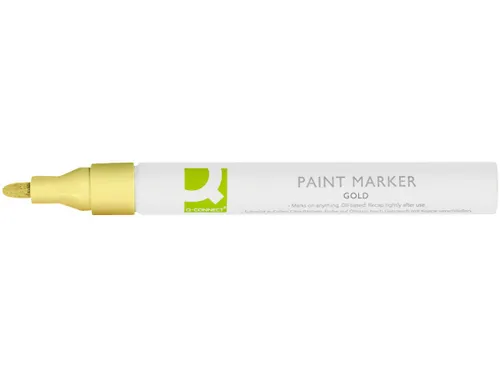 Q-CONNECT Paintmarker op oliebasis ronde punt 2-3mm Goud