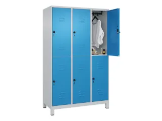 dubbeldekse locker,HxBxD 1950x1200x500mm,3x2vak.,vak B 400mm - 3