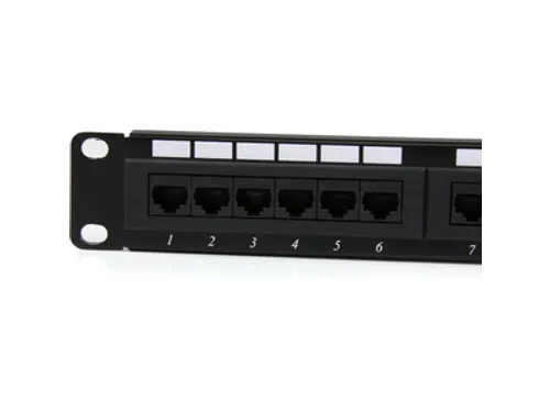 24 Port 1U Rackmount Cat6 Patch Panel