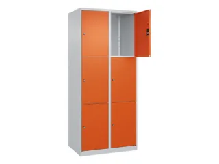 lockerkast,HxBxD 1850x800x500mm,2x3vakken,vak B 400mm,cil.-slot - 1
