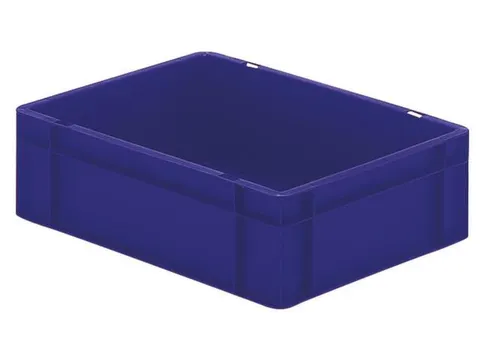 Euronorm-stapelbak 10l 120x400x300mm Wanden/bodem Gesloten Blauw