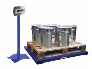 vloerweegschaal,platform BxD 1250x1000mm,plaatstaal poedercoat. - 1