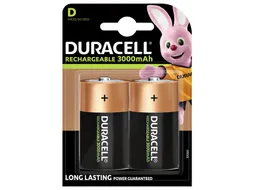 Batterij oplaadbaar Duracell 2xD 3000mAh Plus