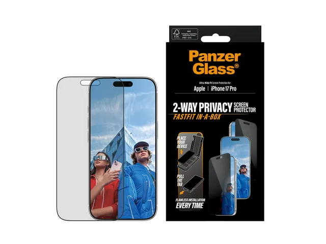 PanzerGlass 2-Way Privacy Screen Protector iPhone 17 Pro | Ultra-Wi