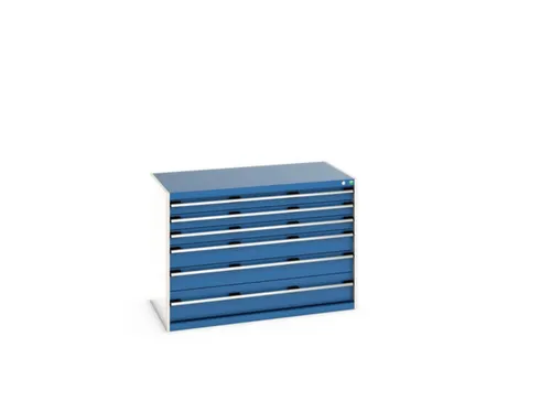 ladekast HxBxD 900x1300x750mm 6laden romp RAL7035 front RAL5010