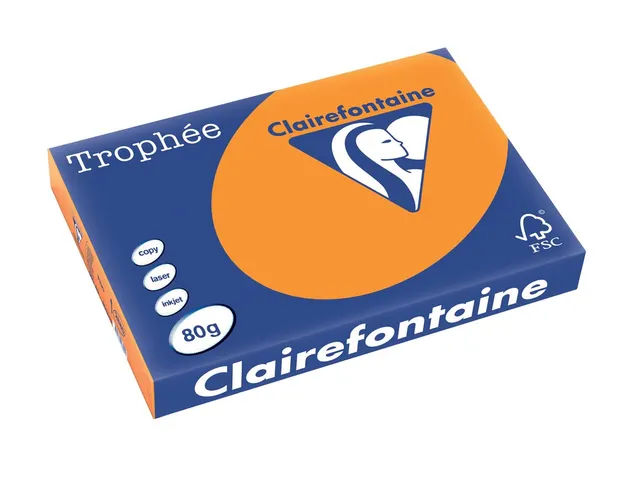 Trophée Intens gekleurd papier A3 80 gram 500vel Fluor Oranje