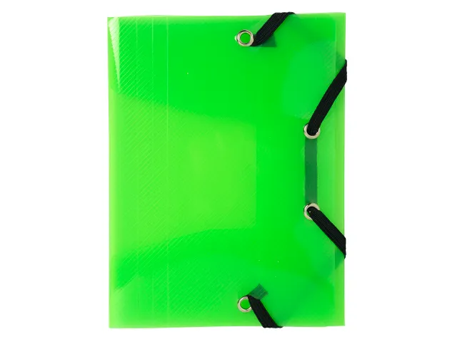 Elastomap 3-Kleps Polypropyleen Crystal Pocket Formaat 12x16cm Assorti