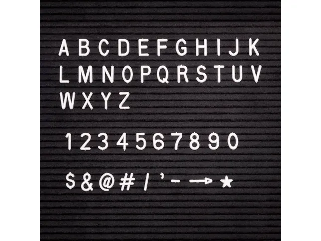 Letterbord Zwart 30x30cm met Zwarte Lijst