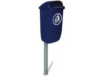 Kunststof afvalbak PE 50 liter HxBxD 745x430x330mm blauw